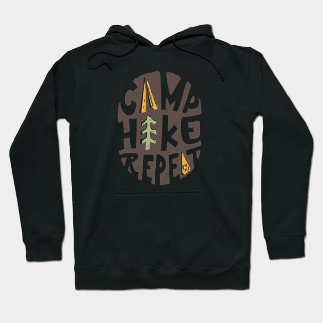 Camp Hike Repeat Hoodie by quilimo